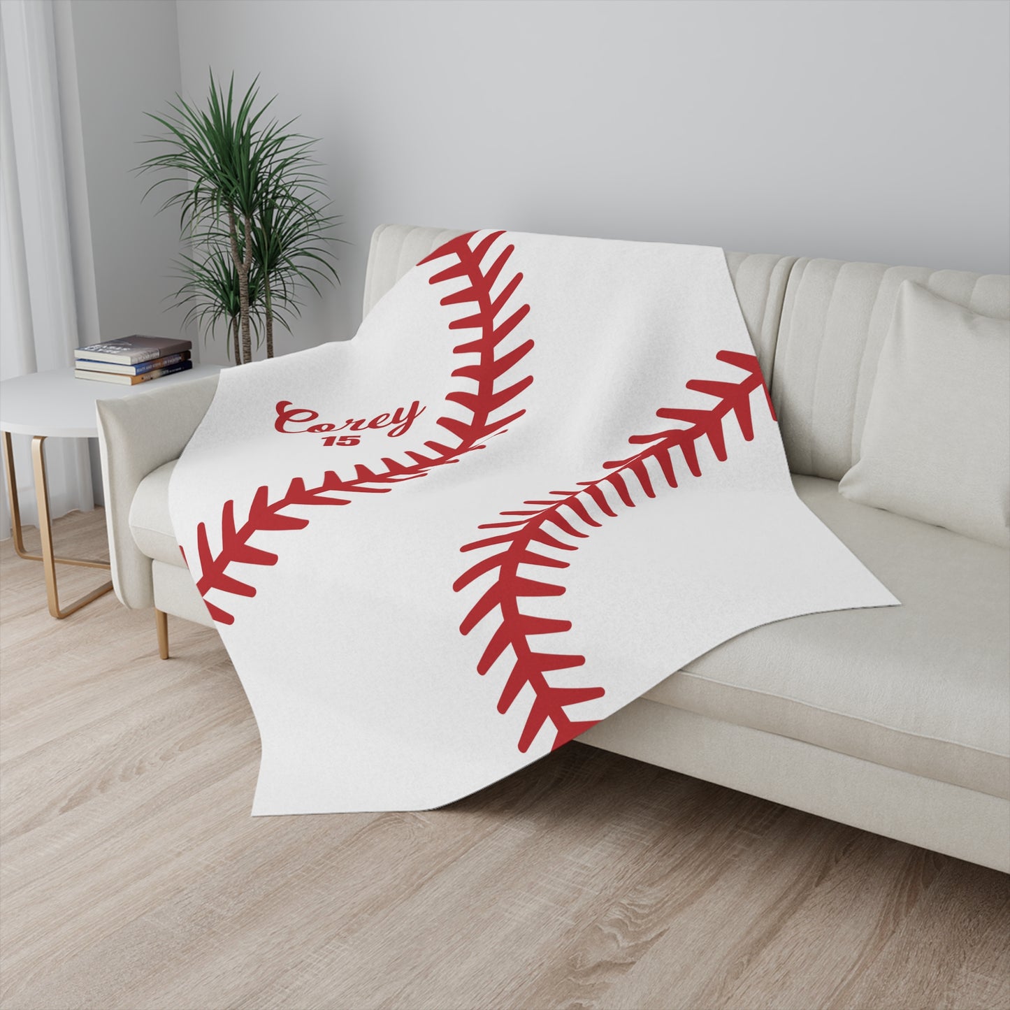 Custom Baseball Blanket With Name Personalized Baseball Gift