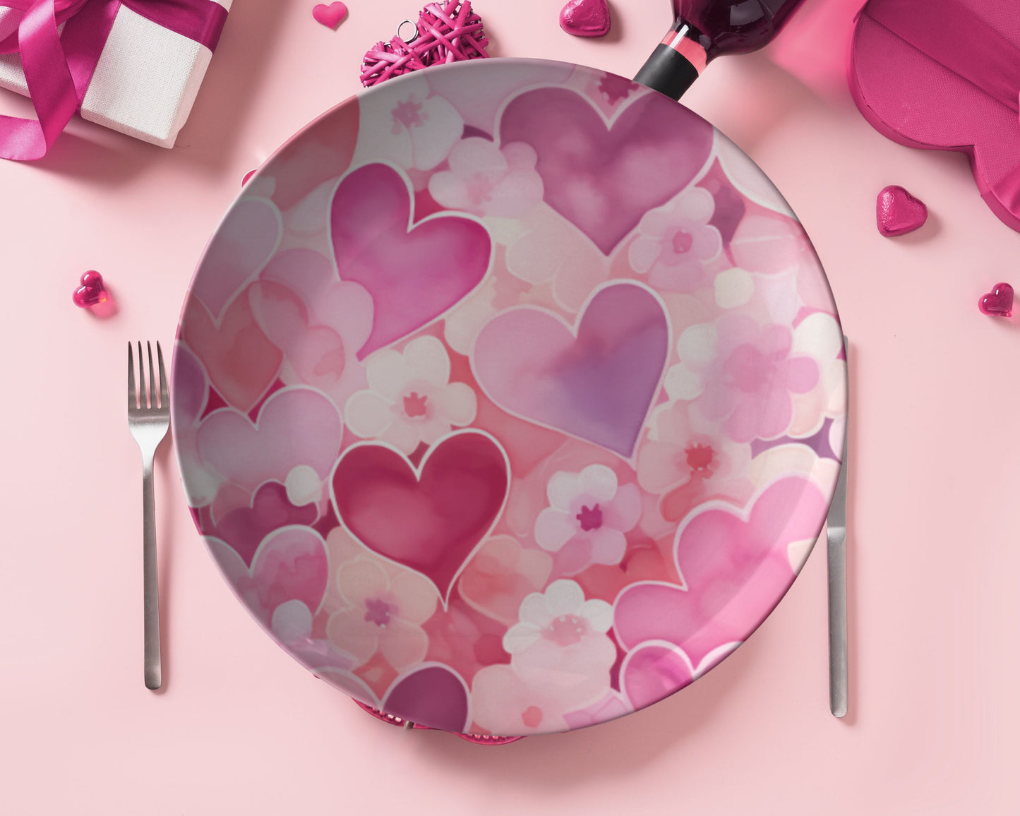 Thermosaf Polymer Plastic Dinner Plates Valentine Plates