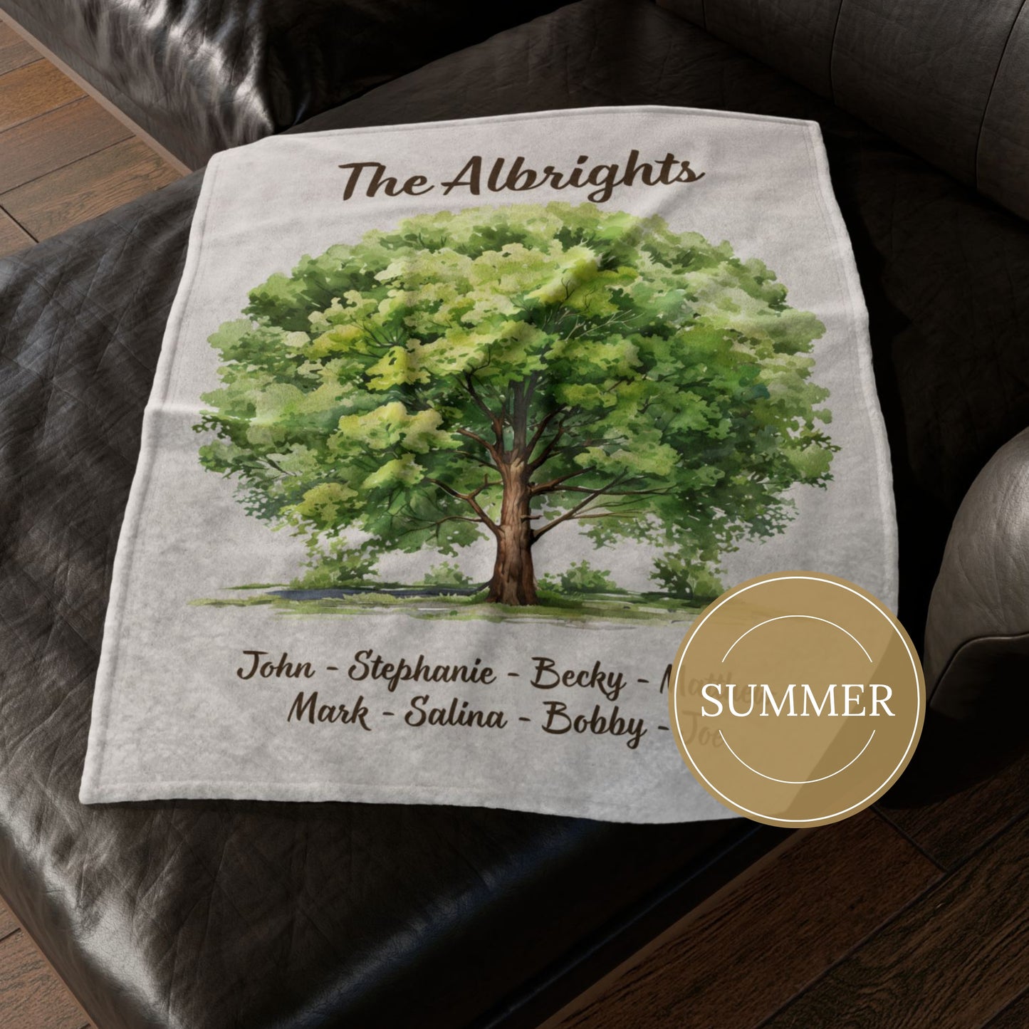 Personalized Family Tree Blanket