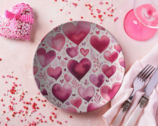 Thermosaf Polymer Plastic Dinner Plates Valentine Plates