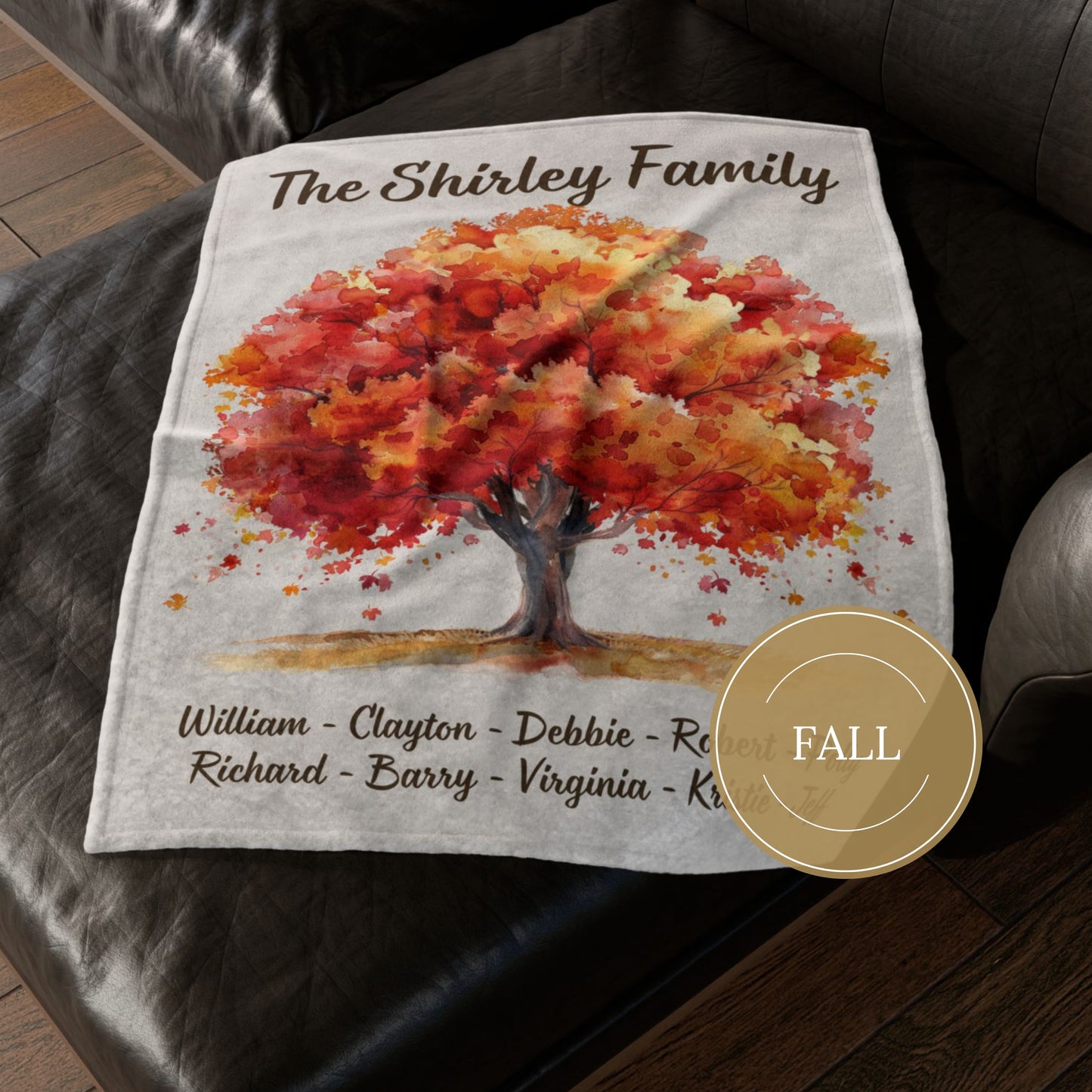 Personalized Family Tree Blanket