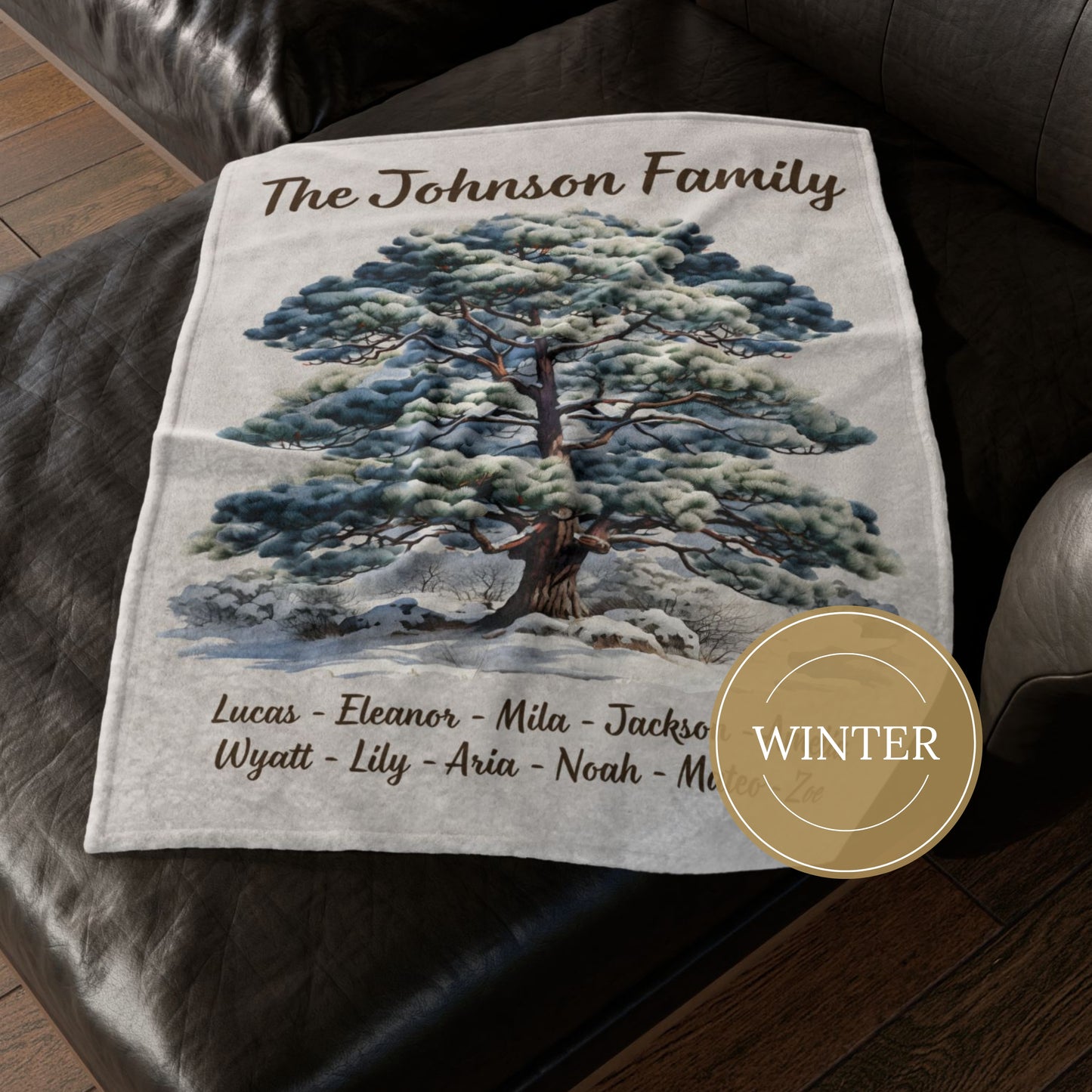 Personalized Family Tree Blanket