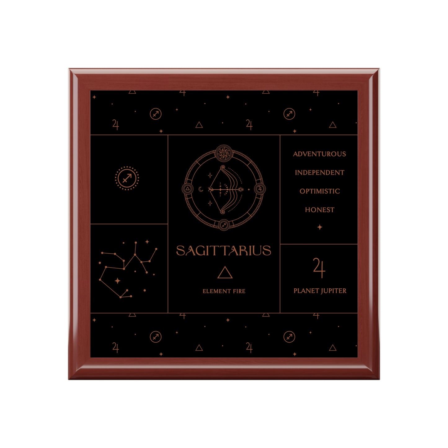 Sagittarius Jewelry Organizer Keepsake Box