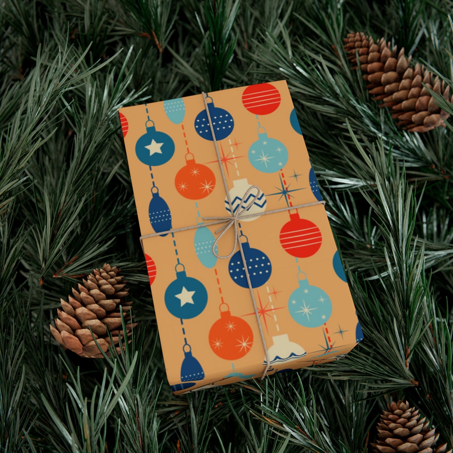 Mid Century Modern Christmas Wrapping Paper