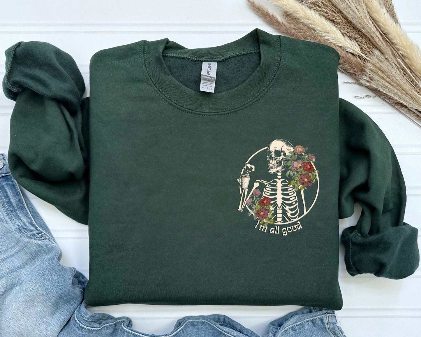 Floral Skeleton Sweatshirt