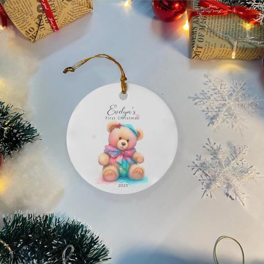 Baby First Christmas Ornament Personalized