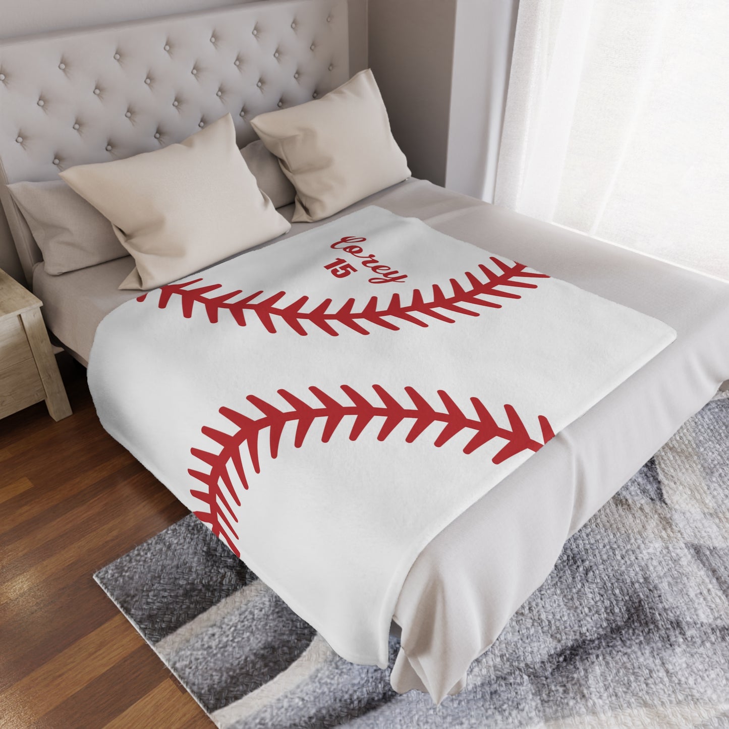 Custom Baseball Blanket With Name Personalized Baseball Gift