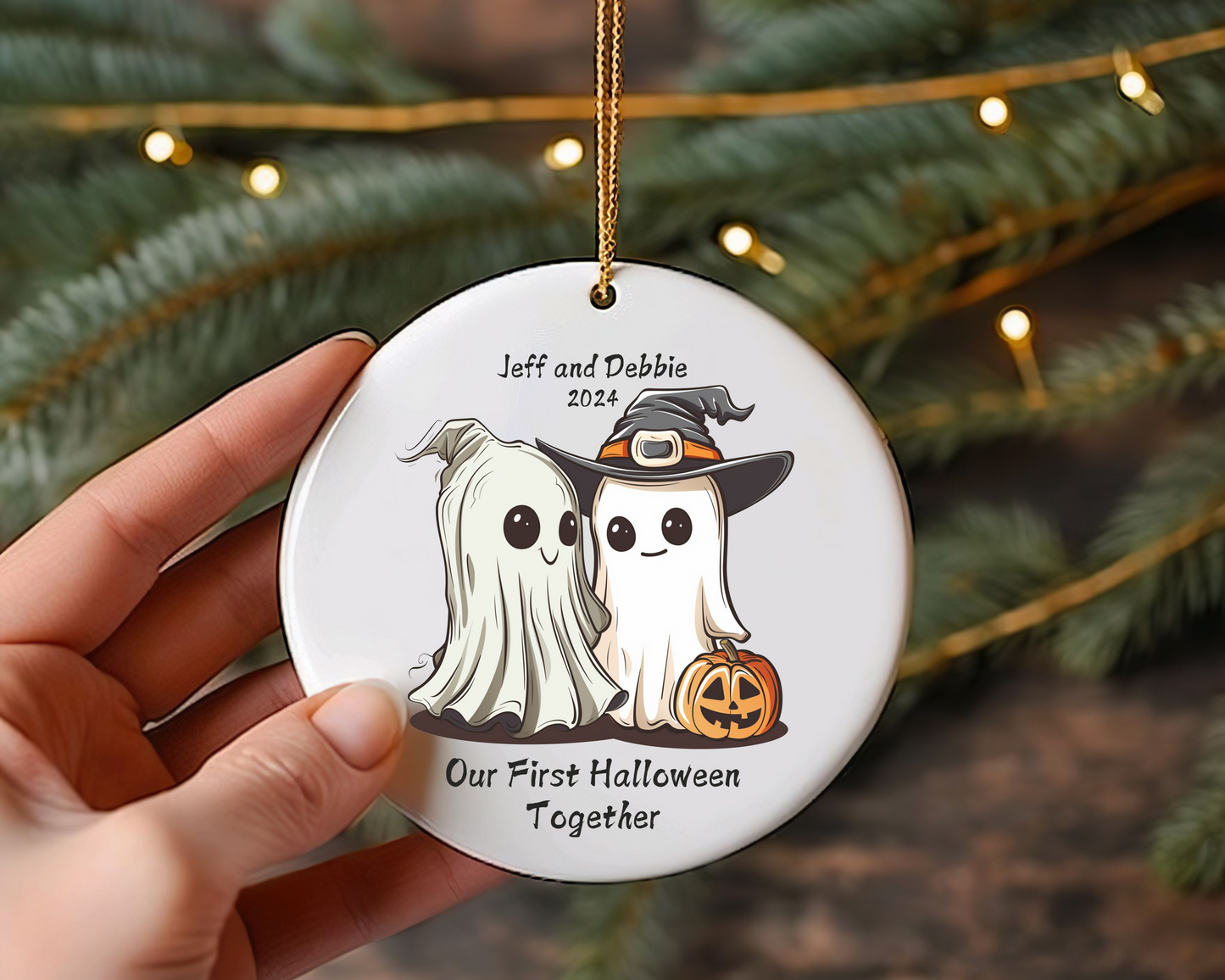Our First Halloween Together Personalized Couple Ornament