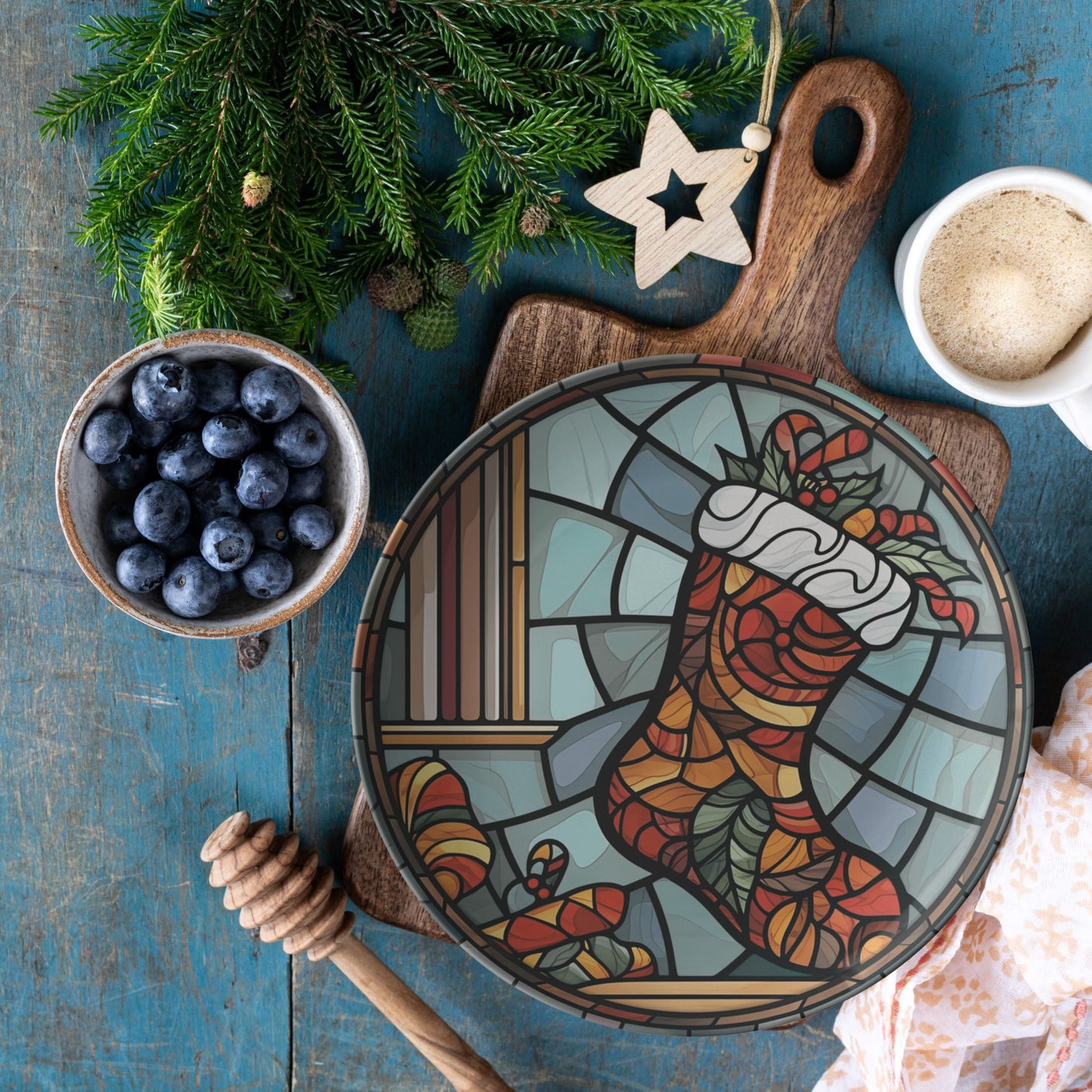 Thermosaf Polymer Plastic Festive Christmas Dinner Plate