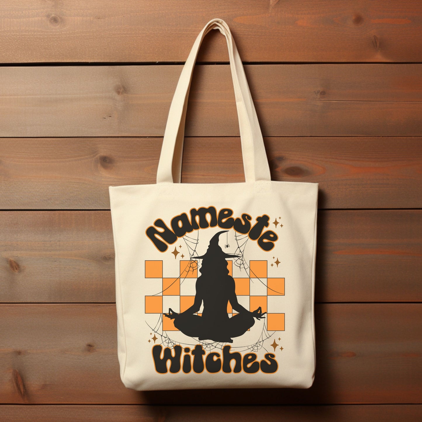 Halloween Witch Tote Bag Funny Yoga Tote Bag