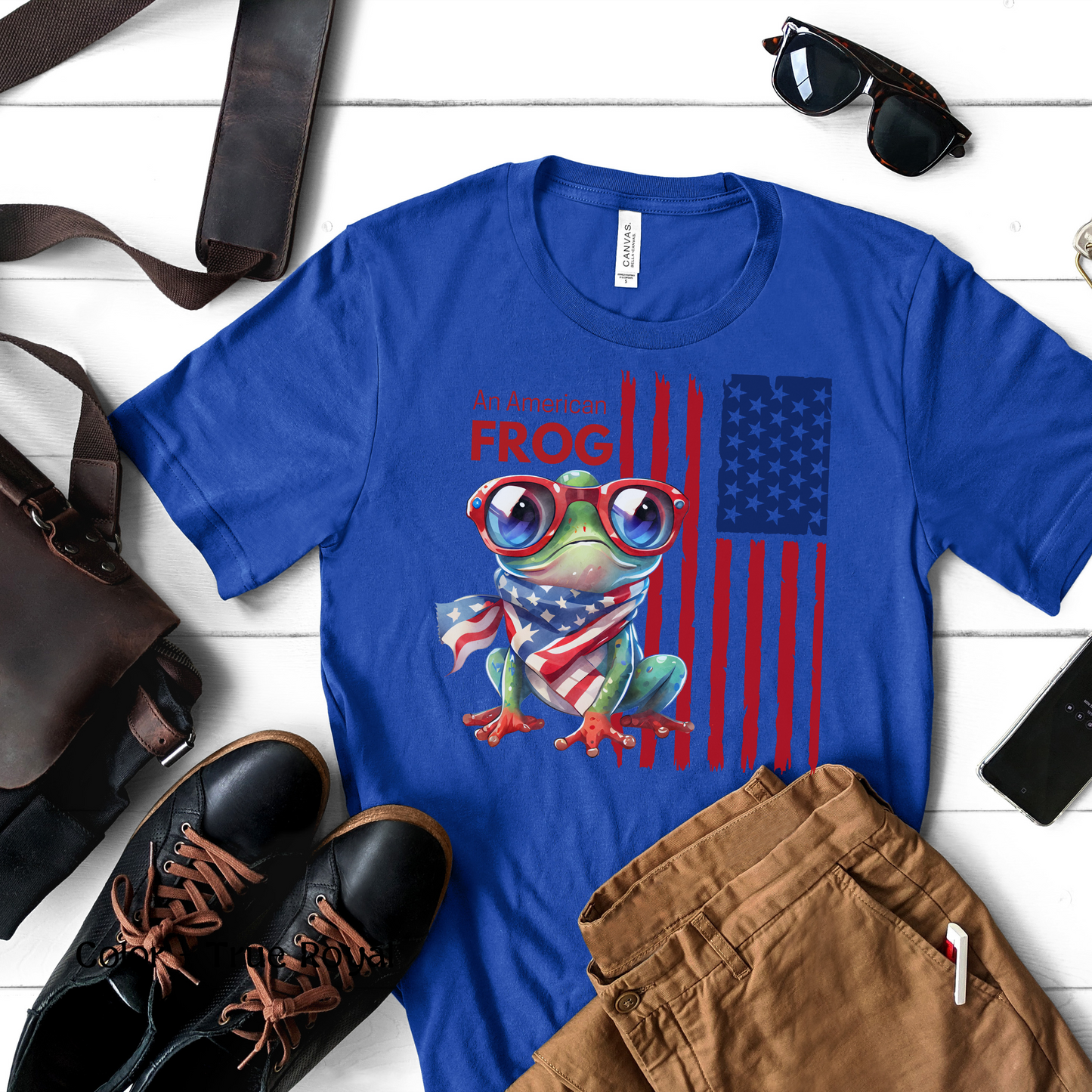 Men’s Patriotic Shirt Funny Fourth of July Shirt Frog Shirt for Independence Day Witty American Flag Shirt July 4th Gift for Him