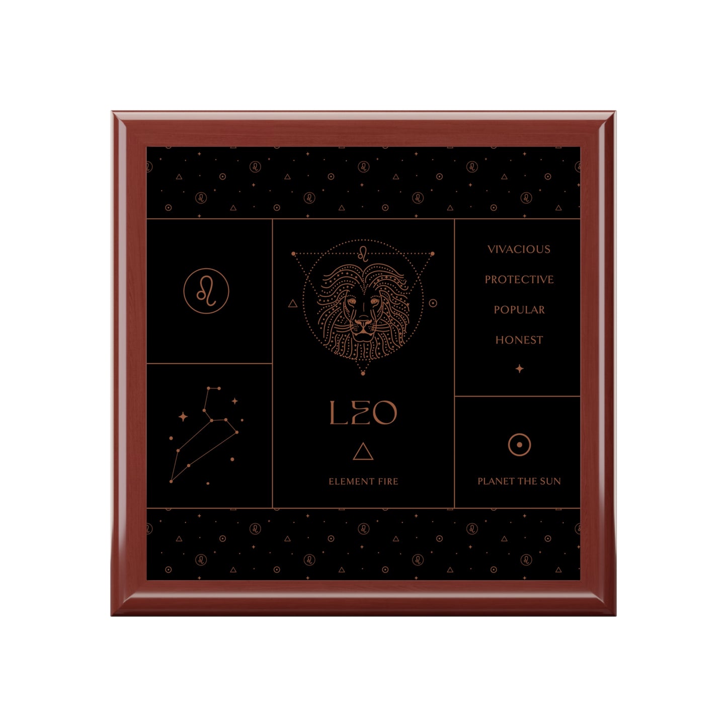 Leo Jewelry Organizer Keepsake Box