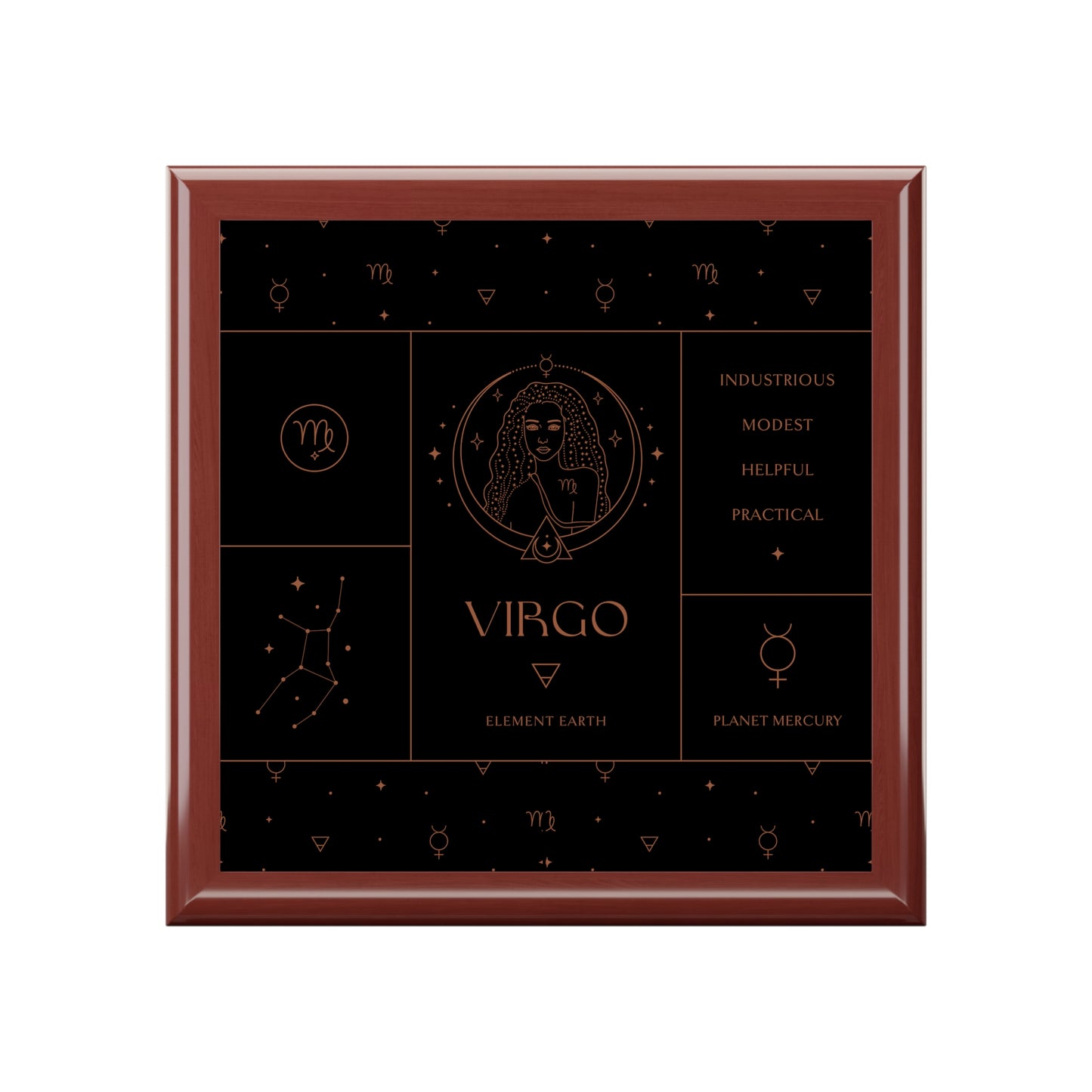 Virgo Jewelry Organizer Keepsake Box