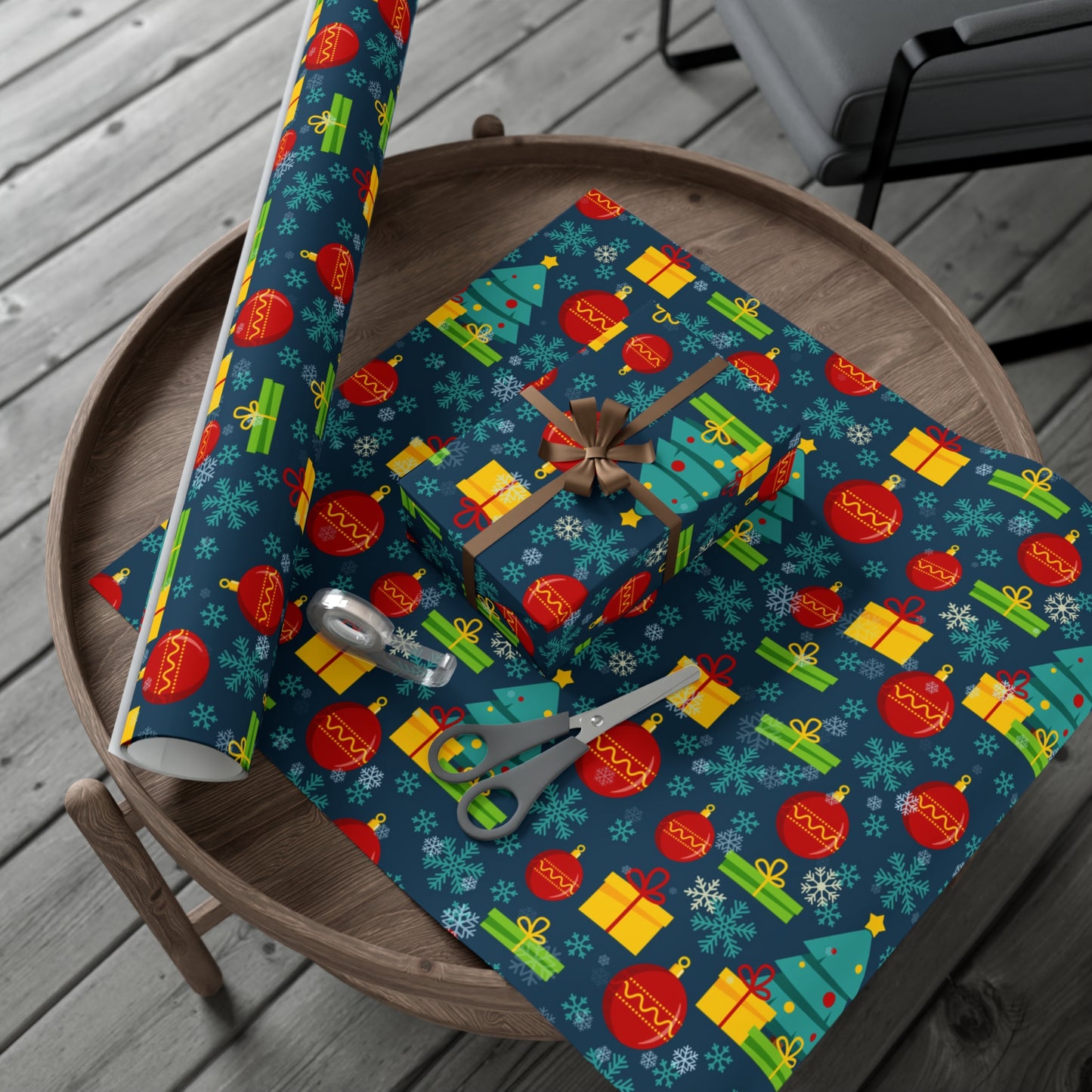 Retro Mid Century Modern Christmas Wrapping Paper