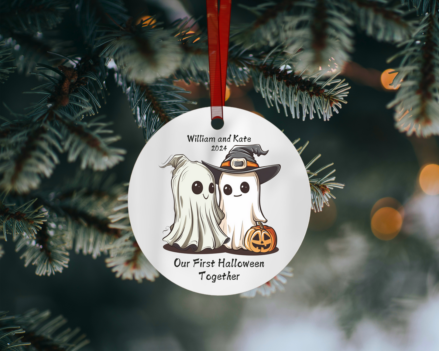 Our First Halloween Together Personalized Couple Ornament
