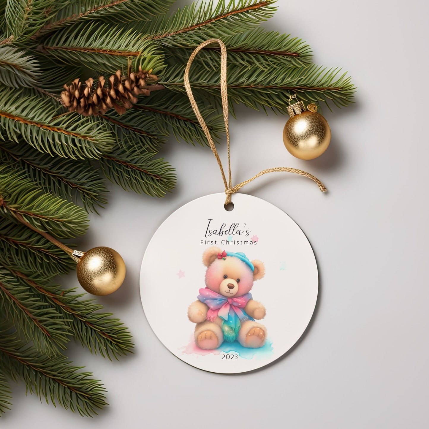 Baby First Christmas Ornament Personalized