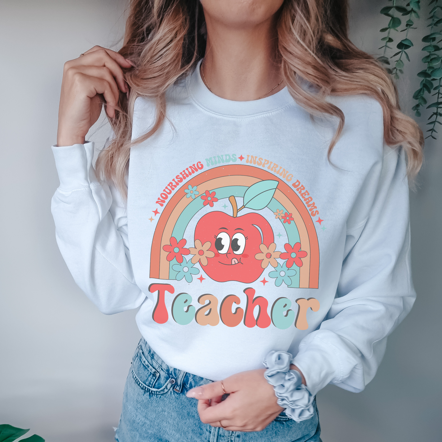 Retro Teacher Crewneck Sweatshirt Back to School Shirt For Teachers Gift For Teacher Educator Sweatshirts Pre K Teacher Shirts Gift For Her