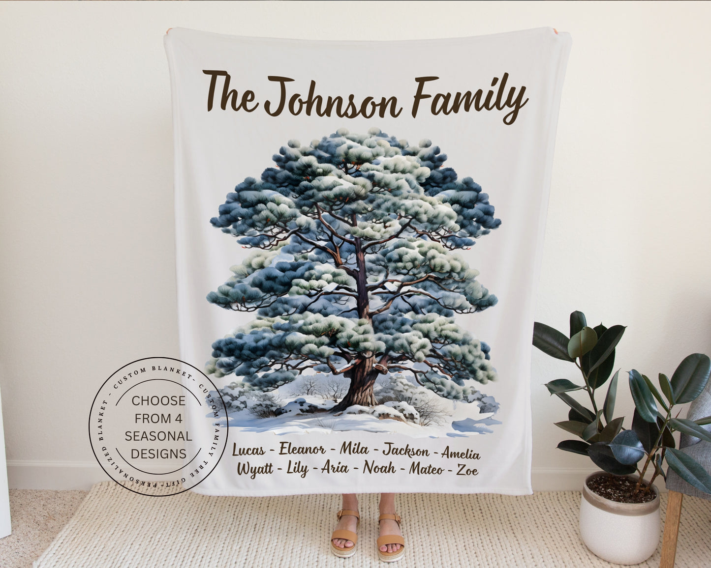 Personalized Family Tree Blanket