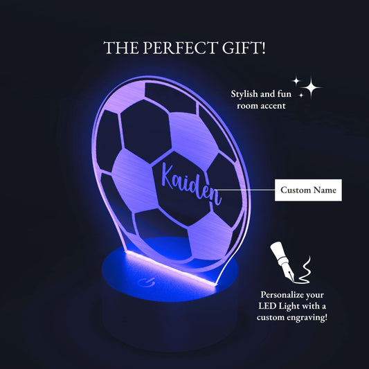 Personalized Soccer Gift Custom Night Light