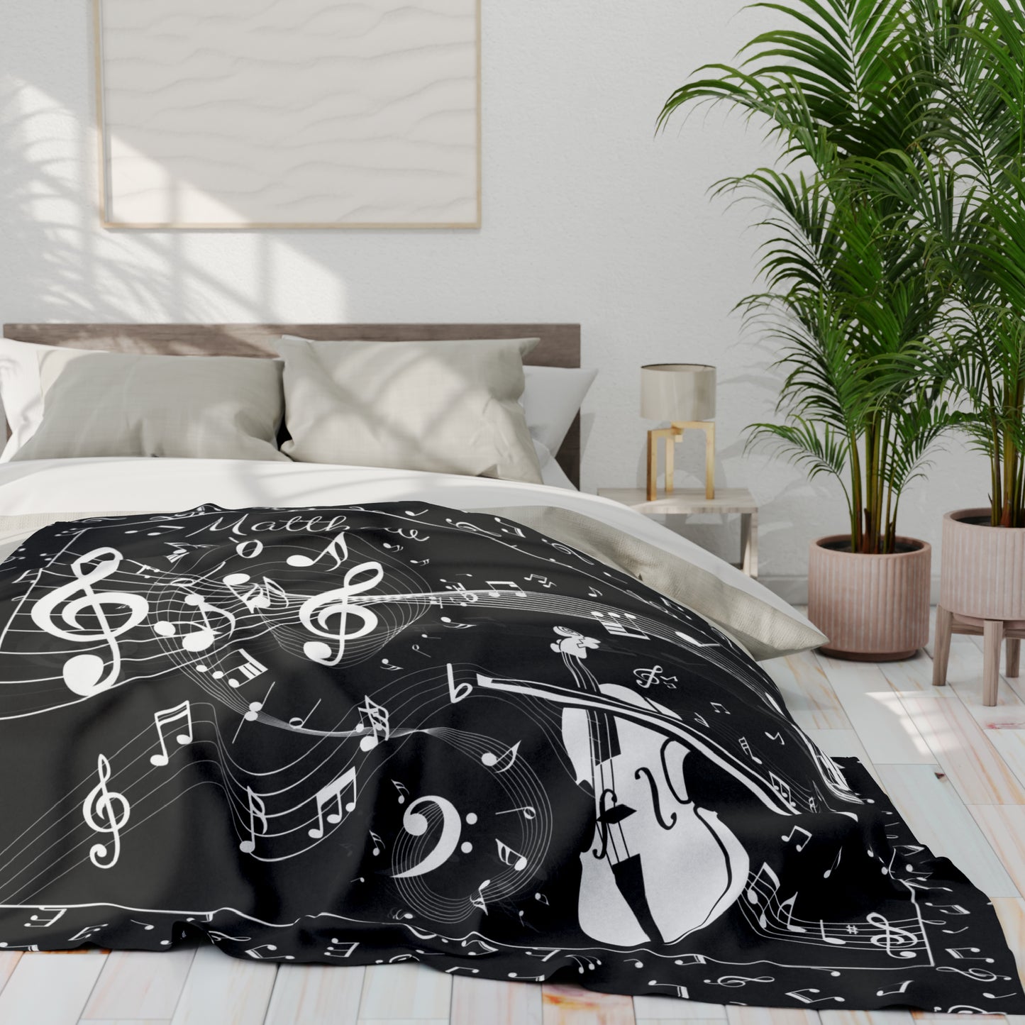 Personalized Violin Blanket Custom Blanket Music Gift