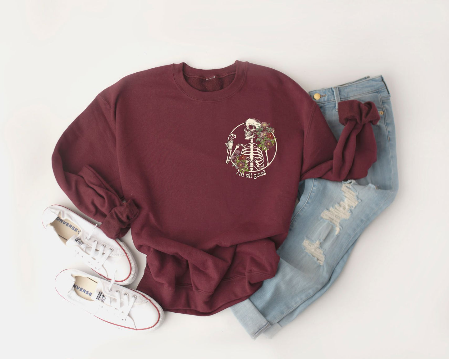 Floral Skeleton Sweatshirt