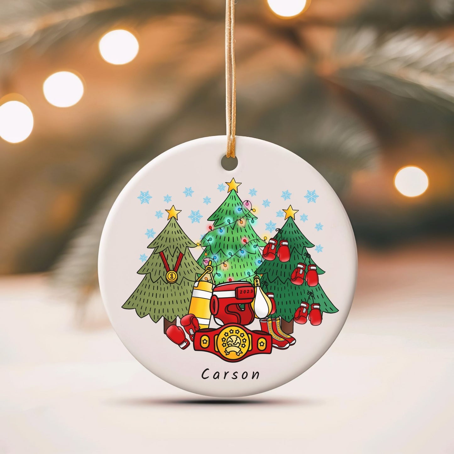 Personalized Boxing Ornament