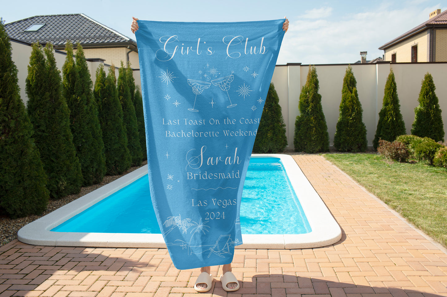 Custom Bachelorette Beach Towel Bride Beach Towel