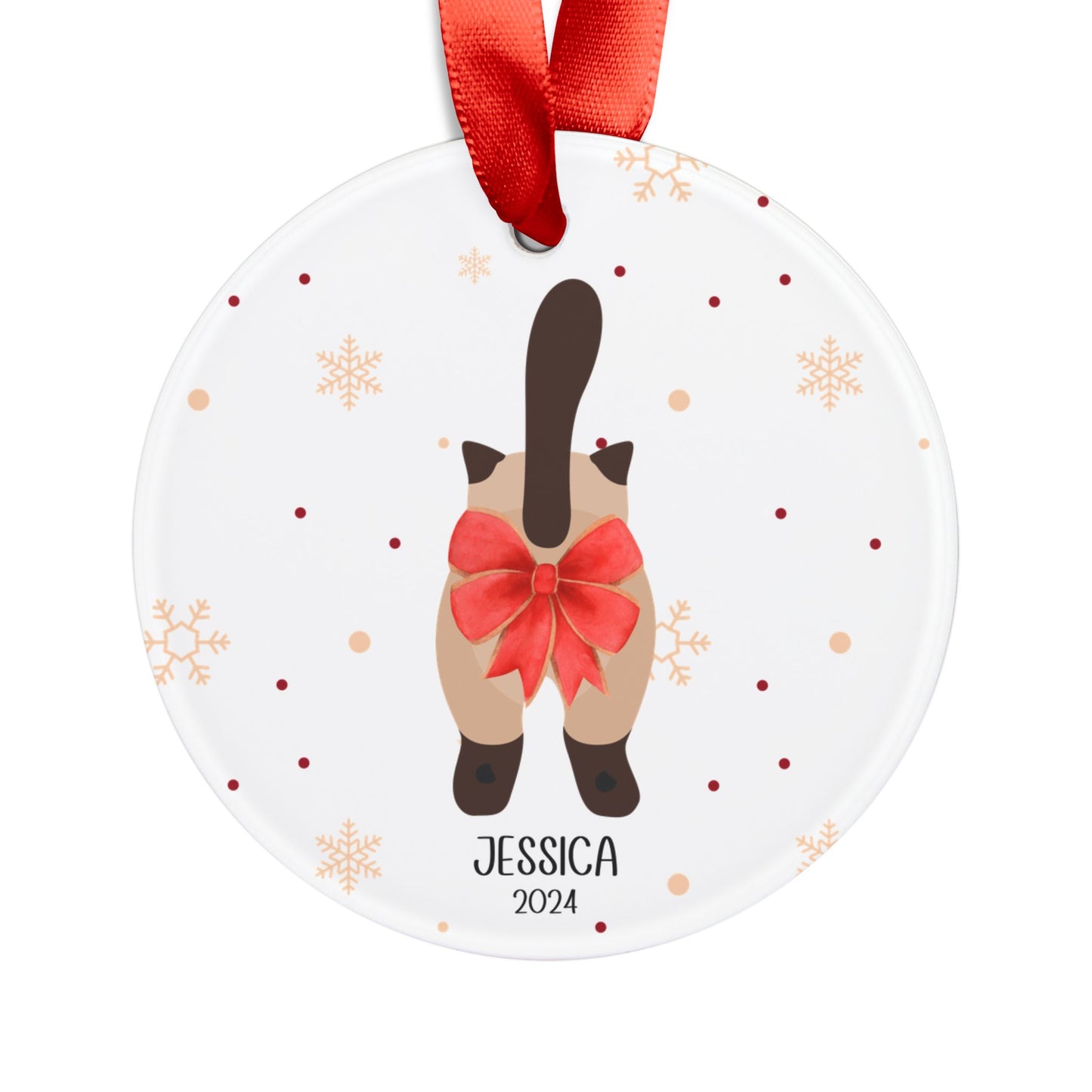Funny Personalized Cat Christmas Ornament
