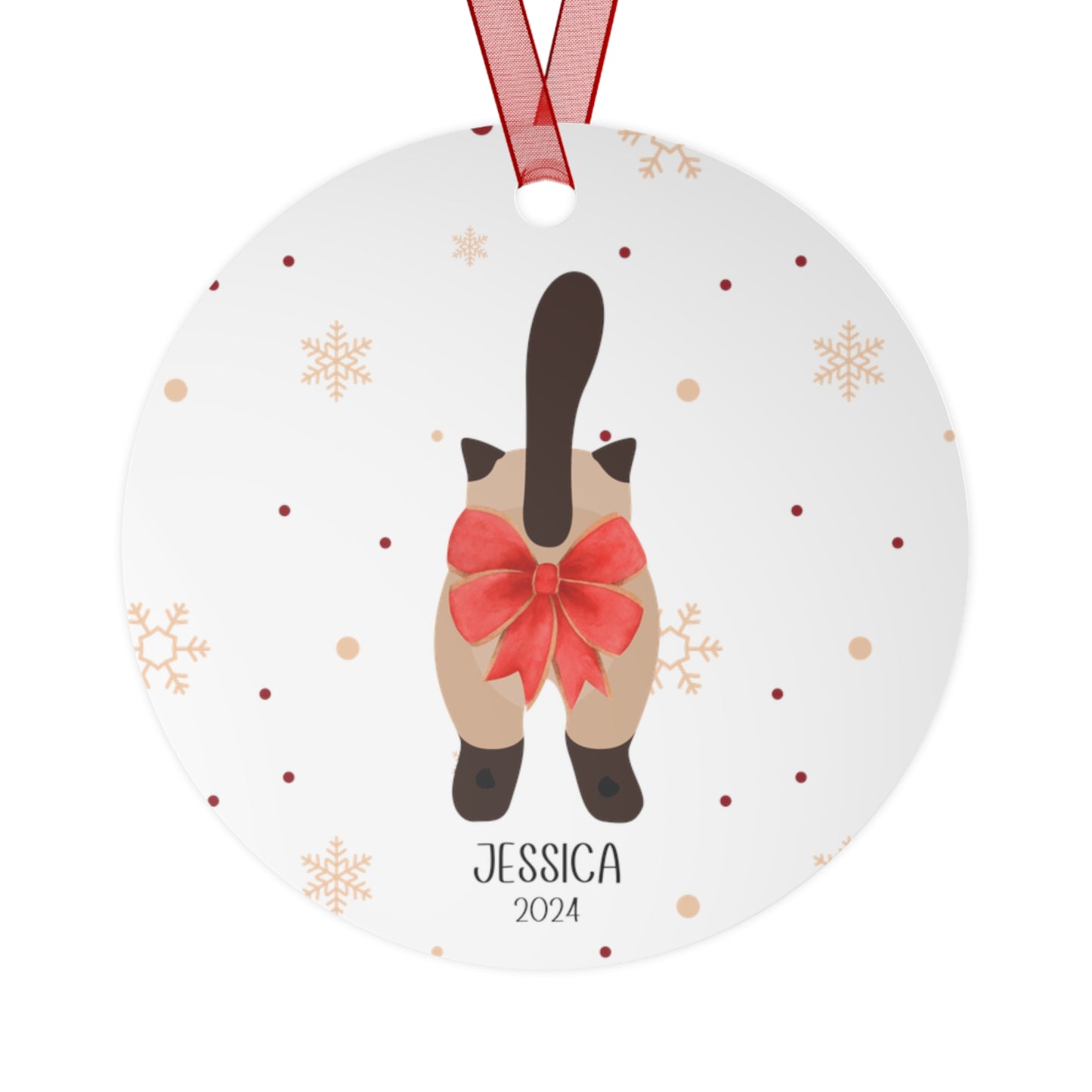 Funny Personalized Cat Christmas Ornament