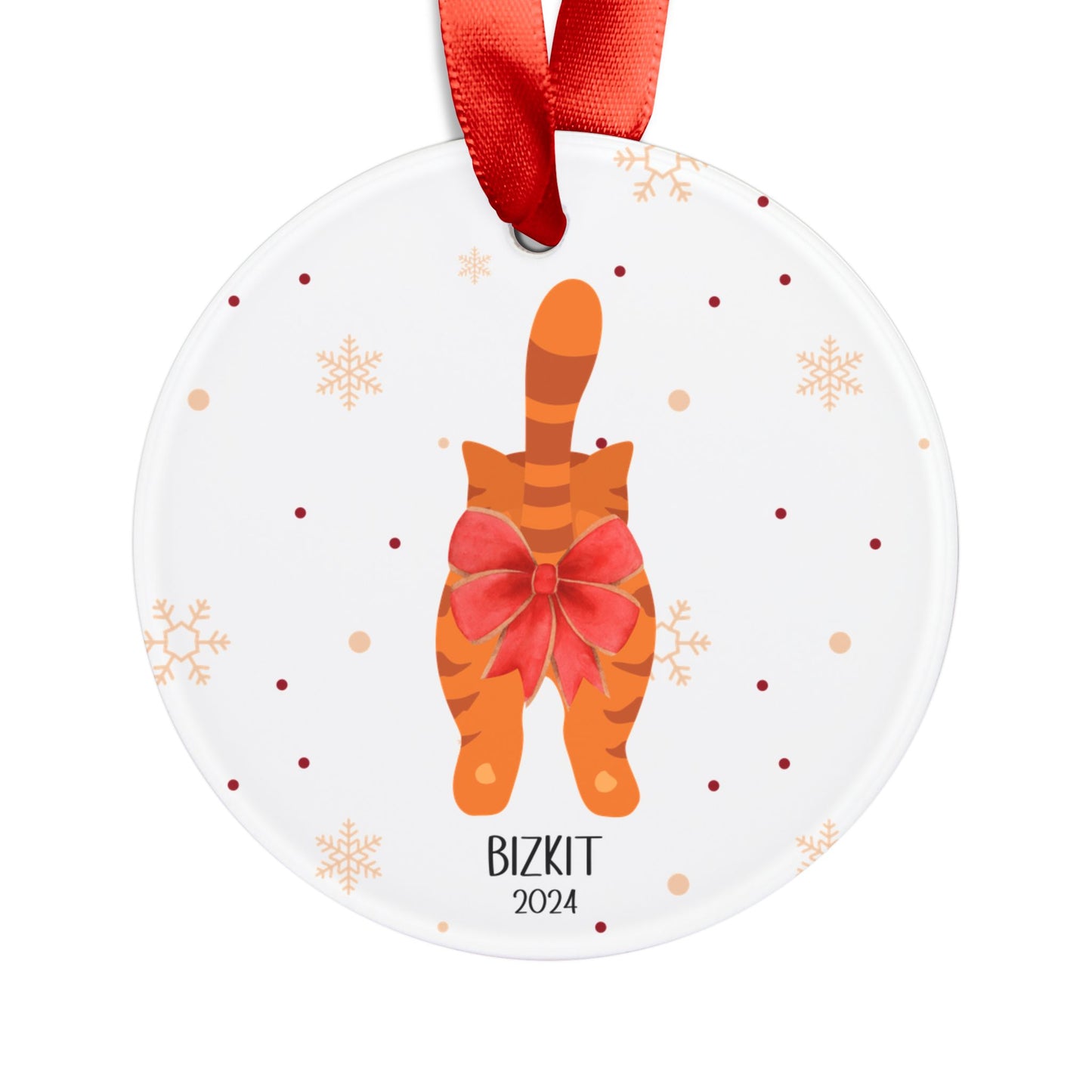 Funny Personalized Cat Christmas Ornament