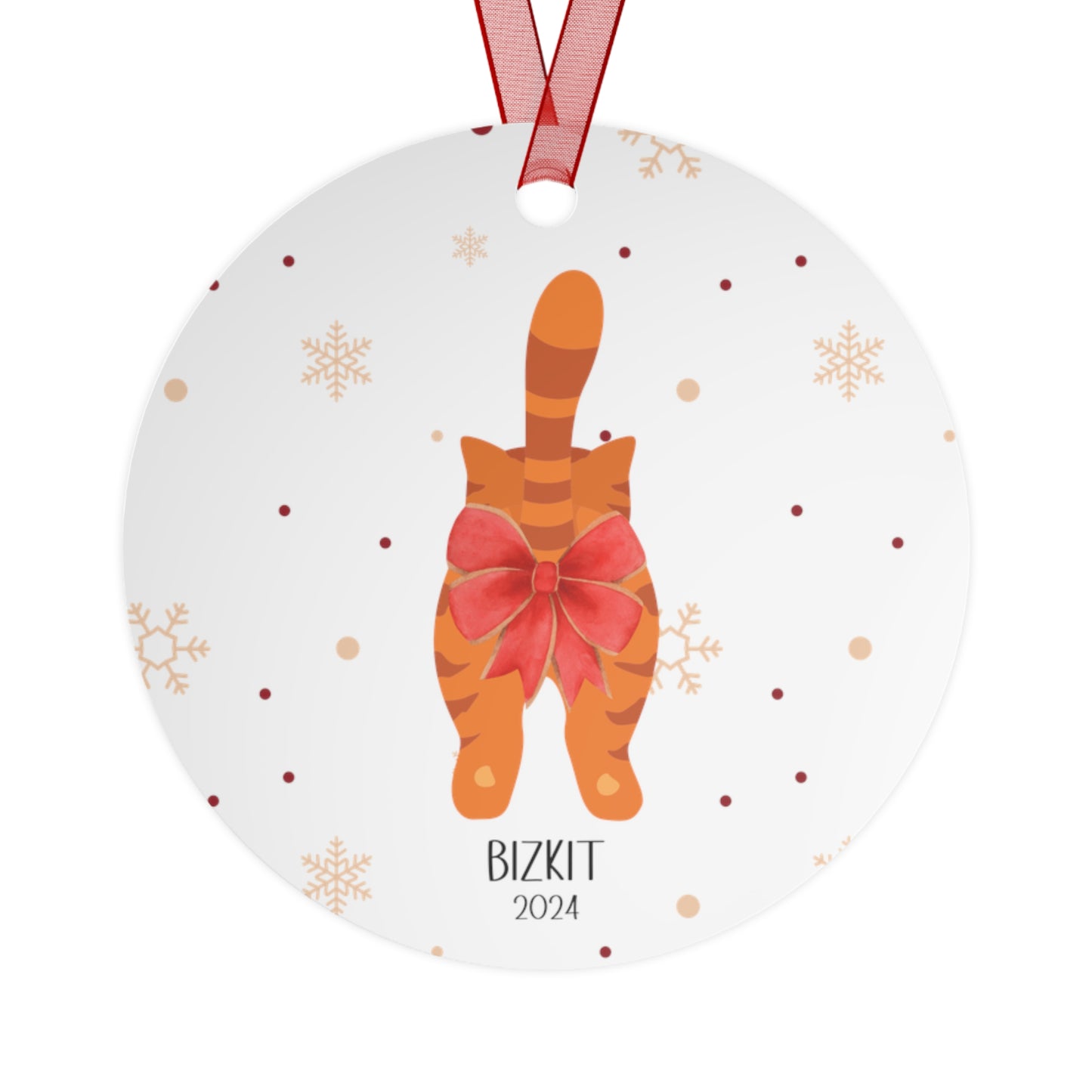 Funny Personalized Cat Christmas Ornament