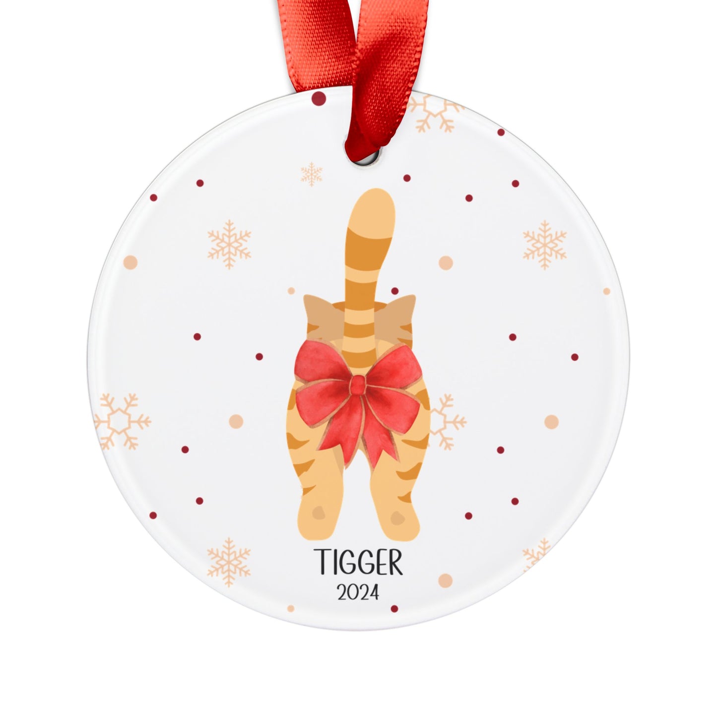 Funny Personalized Cat Christmas Ornament