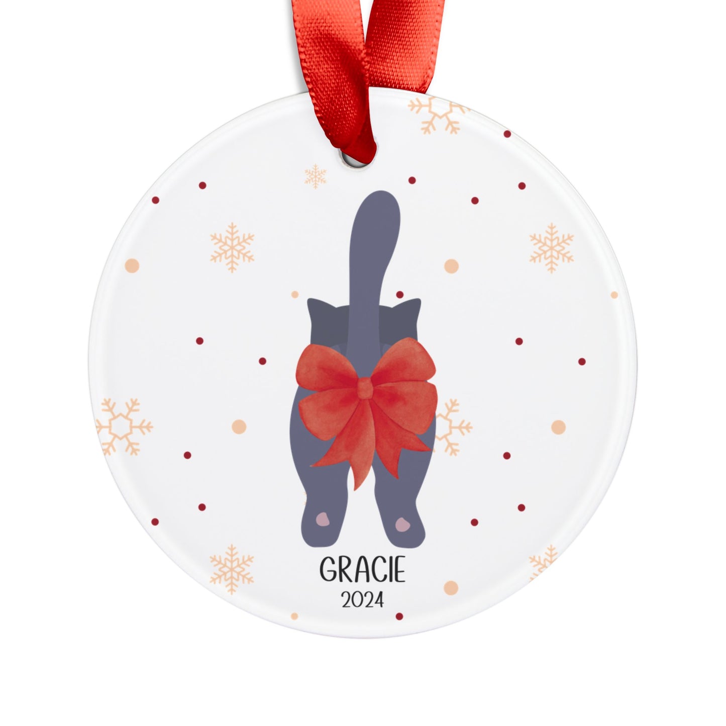 Funny Personalized Cat Christmas Ornament