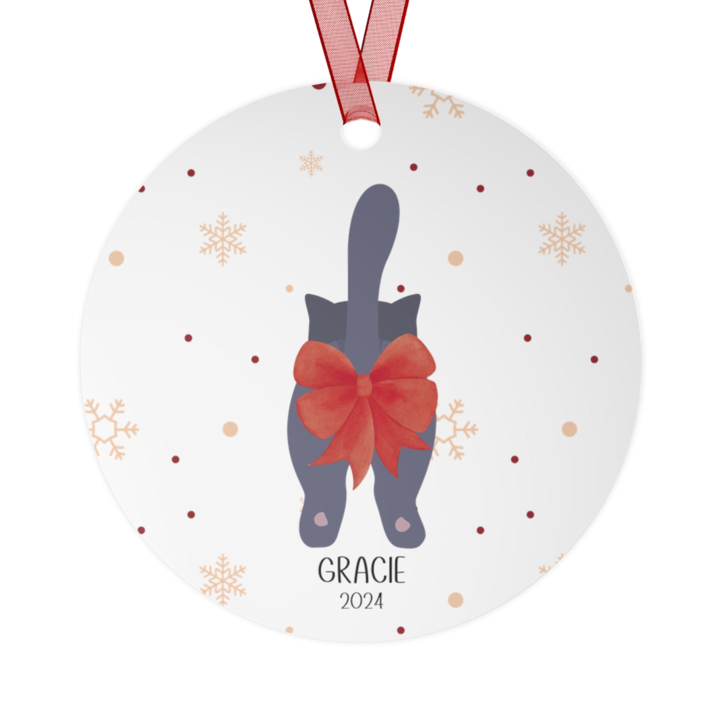 Funny Personalized Cat Christmas Ornament