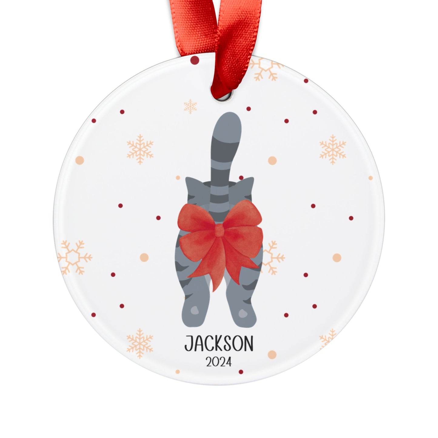 Funny Personalized Cat Christmas Ornament