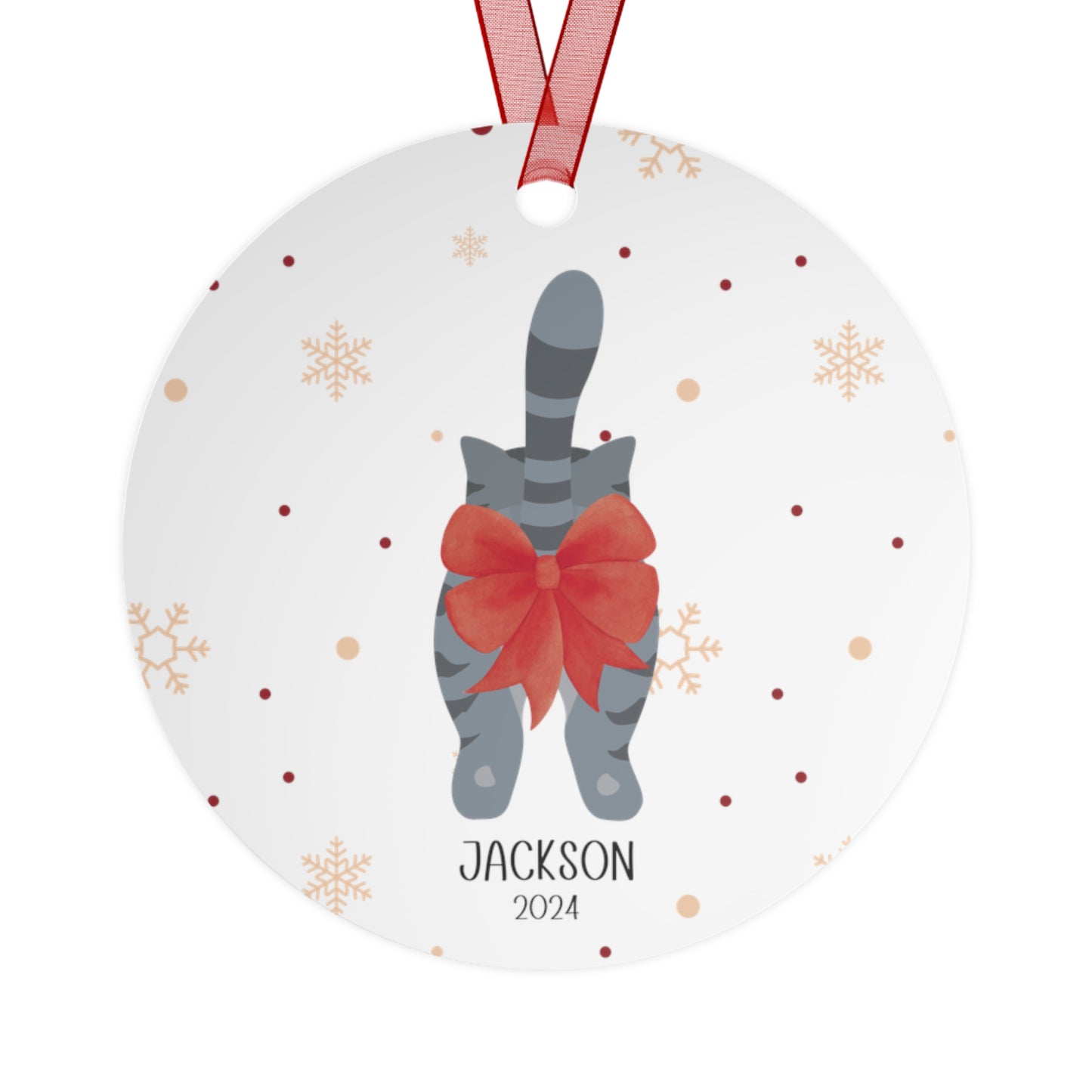 Funny Personalized Cat Christmas Ornament