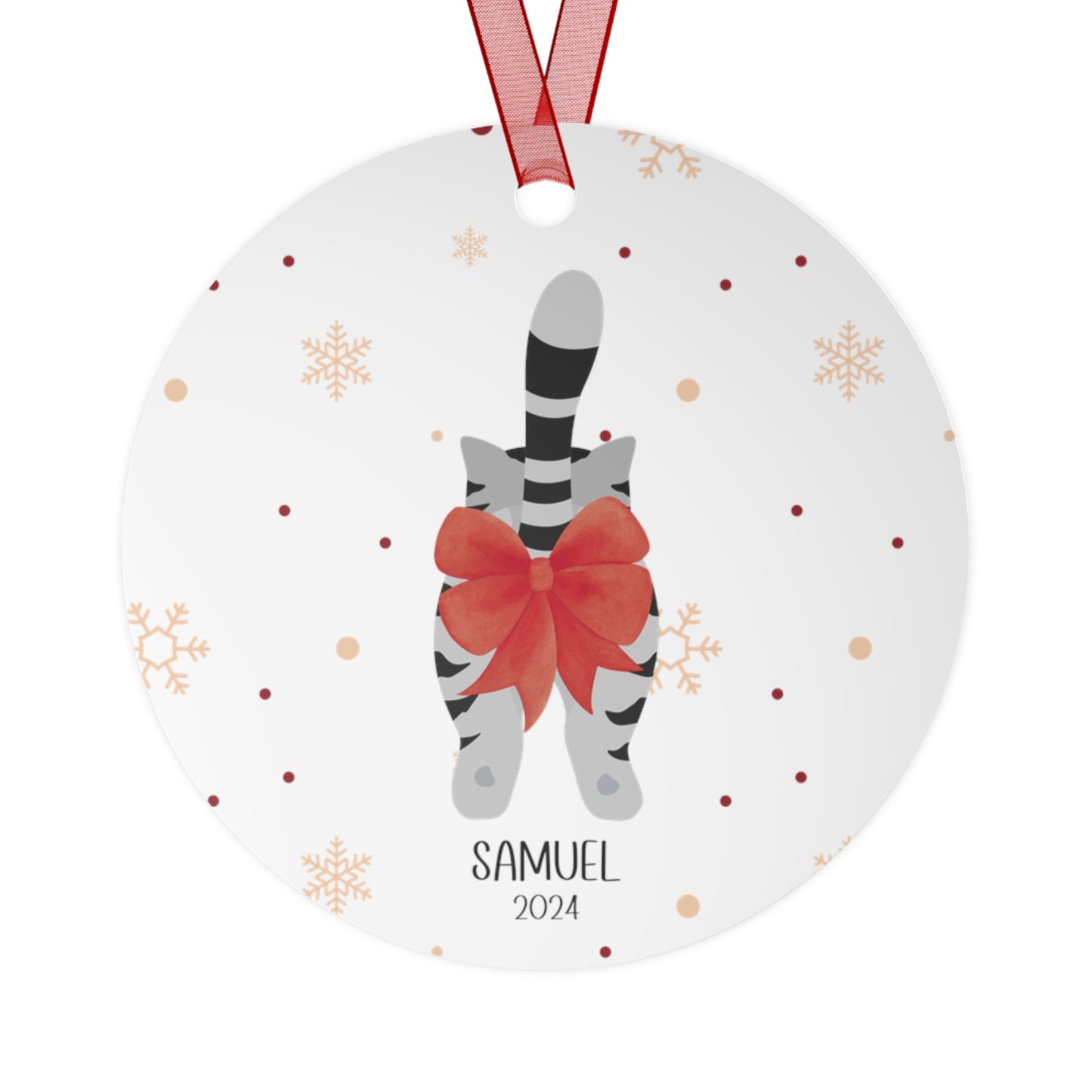 Funny Personalized Cat Christmas Ornament