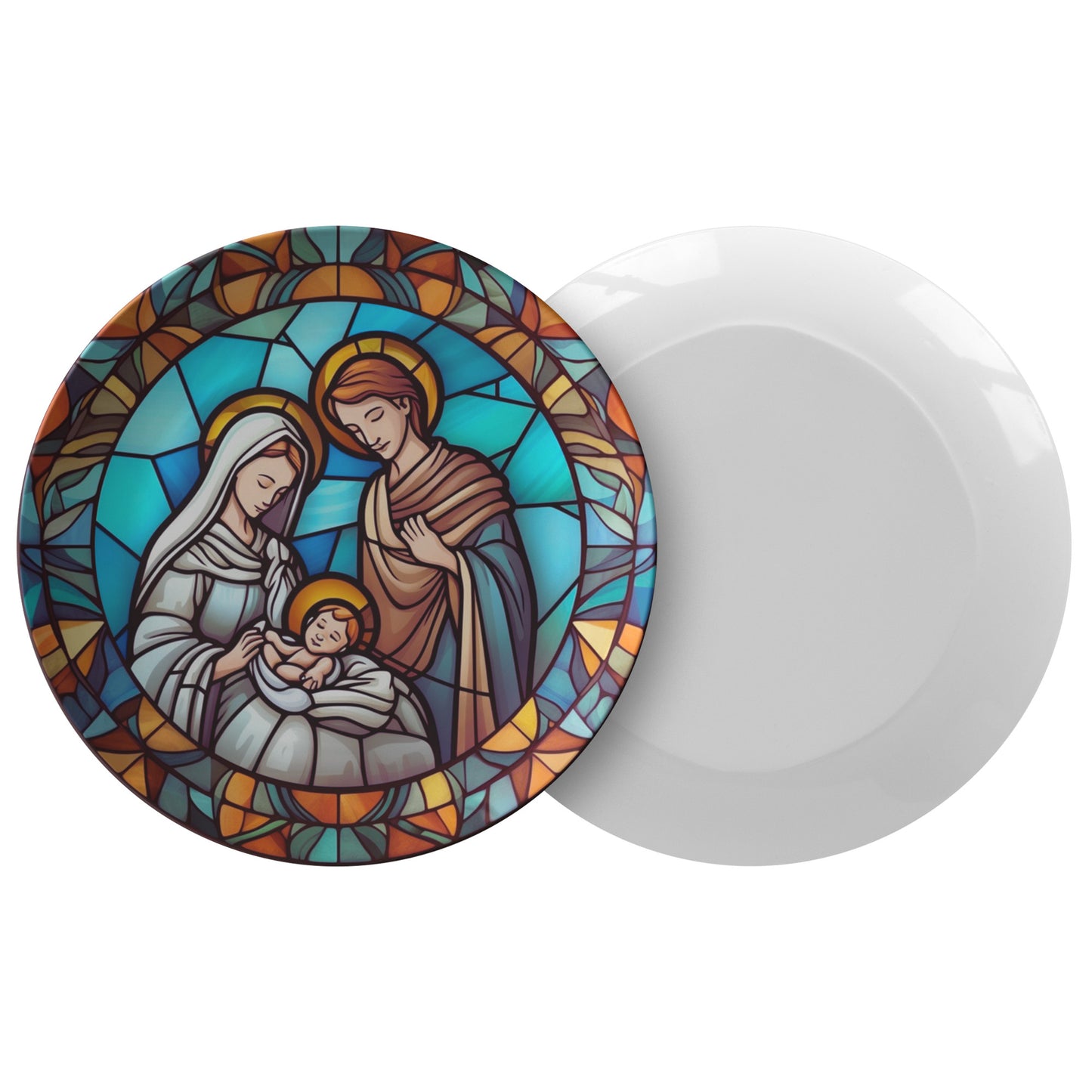 Christmas Nativity Scene Thermosaf Polymer Plastic Dinner Plate