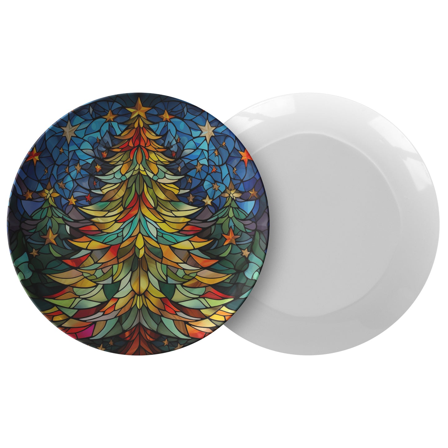 Thermosaf Polymer Plastic Christmas Tree Dinner Plate