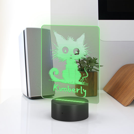 Custom Cat LED Name Light Funny Cat Gifts For Coworkers