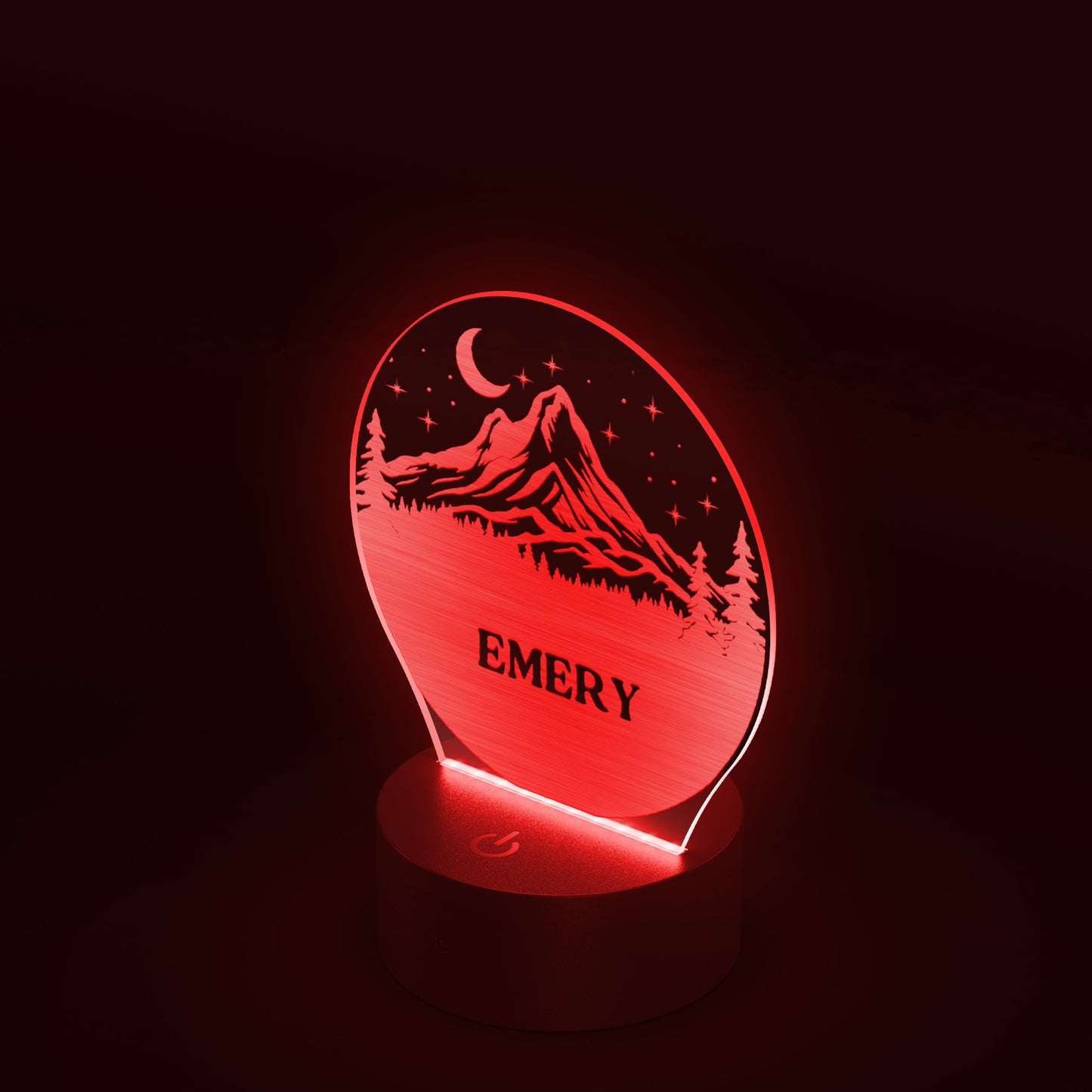 Custom Light Up Mountain Art Personalized Name Light
