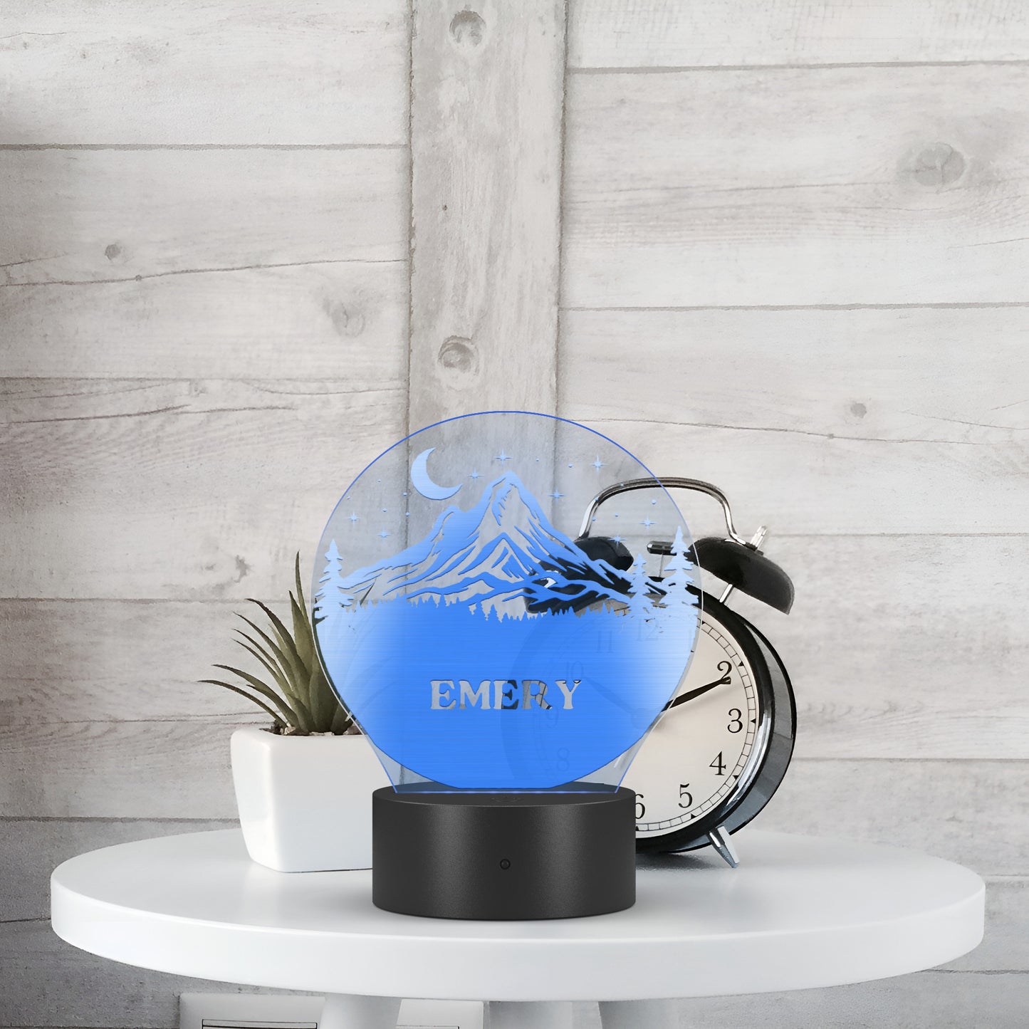 Custom Light Up Mountain Art Personalized Name Light