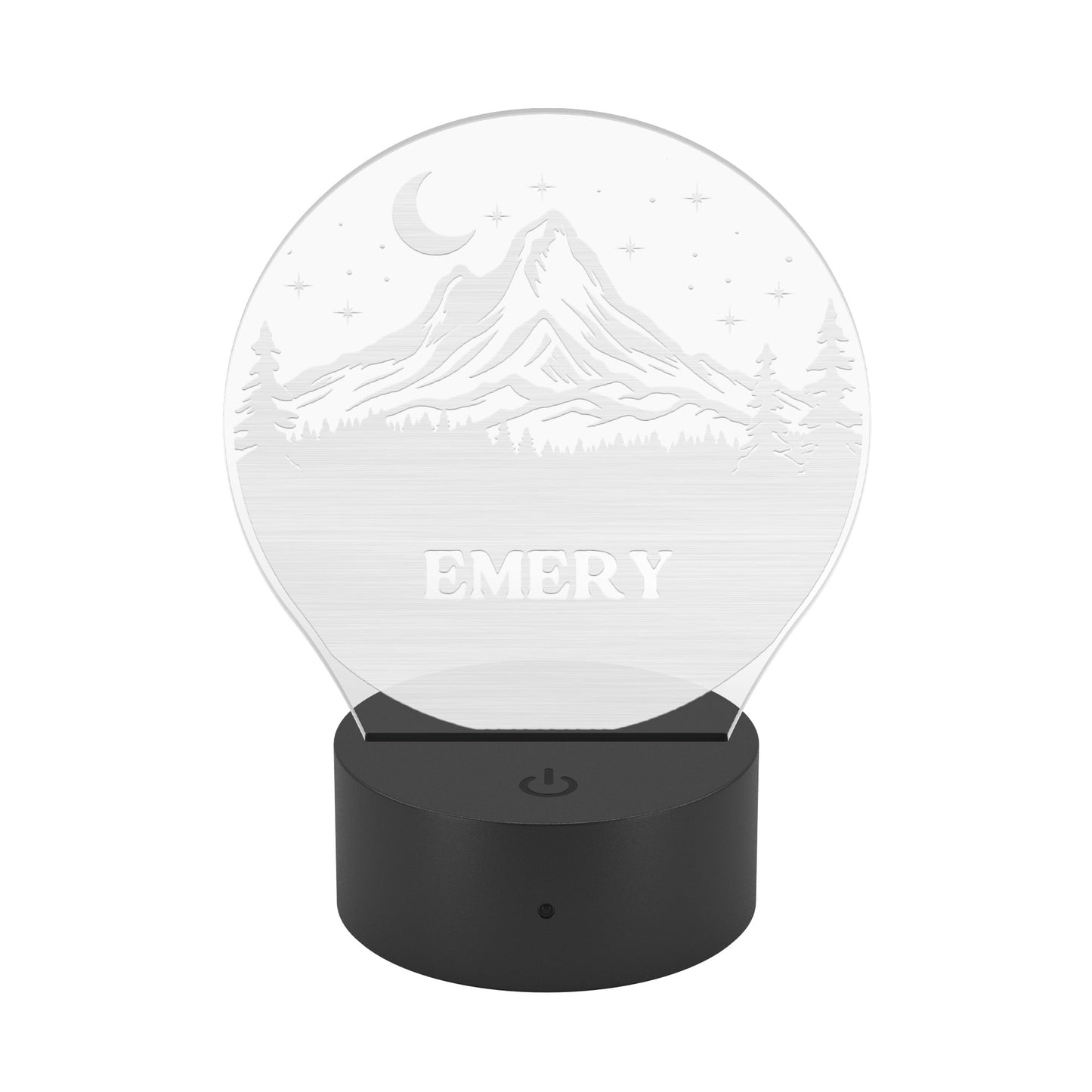 Custom Light Up Mountain Art Personalized Name Light