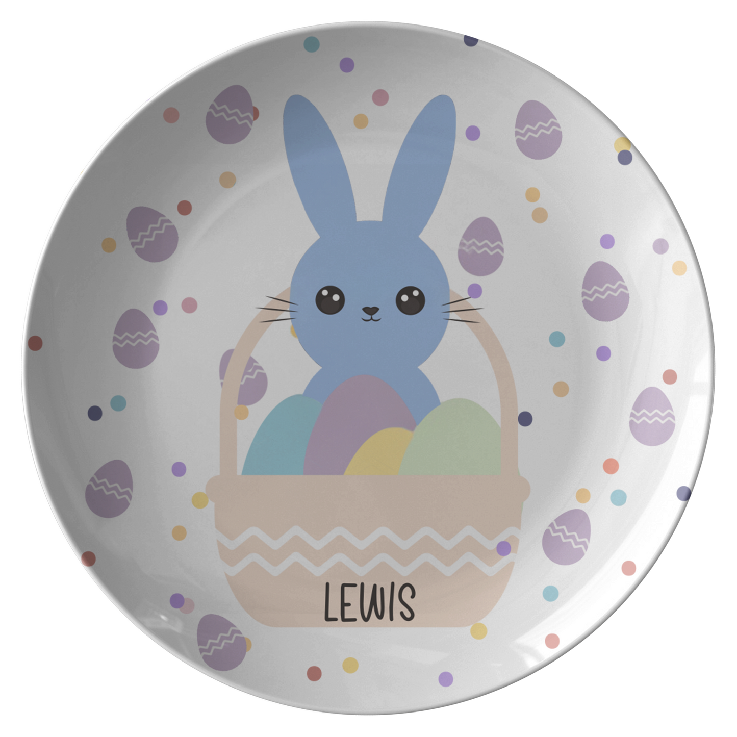 Custom Name Easter Bunny Plate