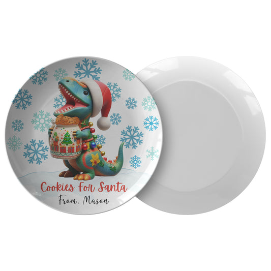 Dino Santa Cookie Plate