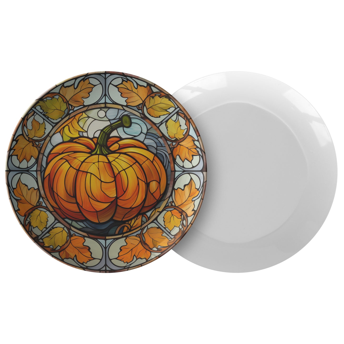 ThermoSaf Polymer Plastic Fall Pumpkin Plates