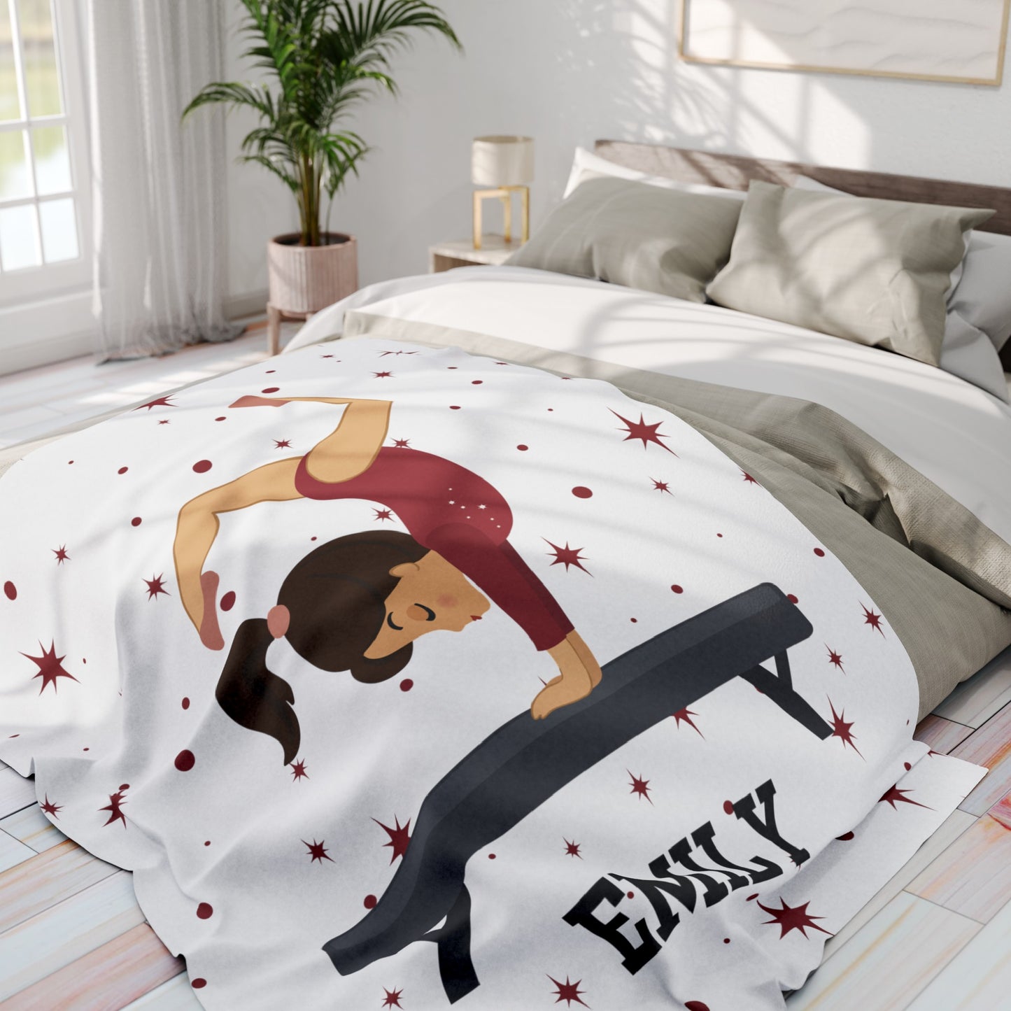 Personalized Gymnast Blanket Gymnastics Gifts For Girls