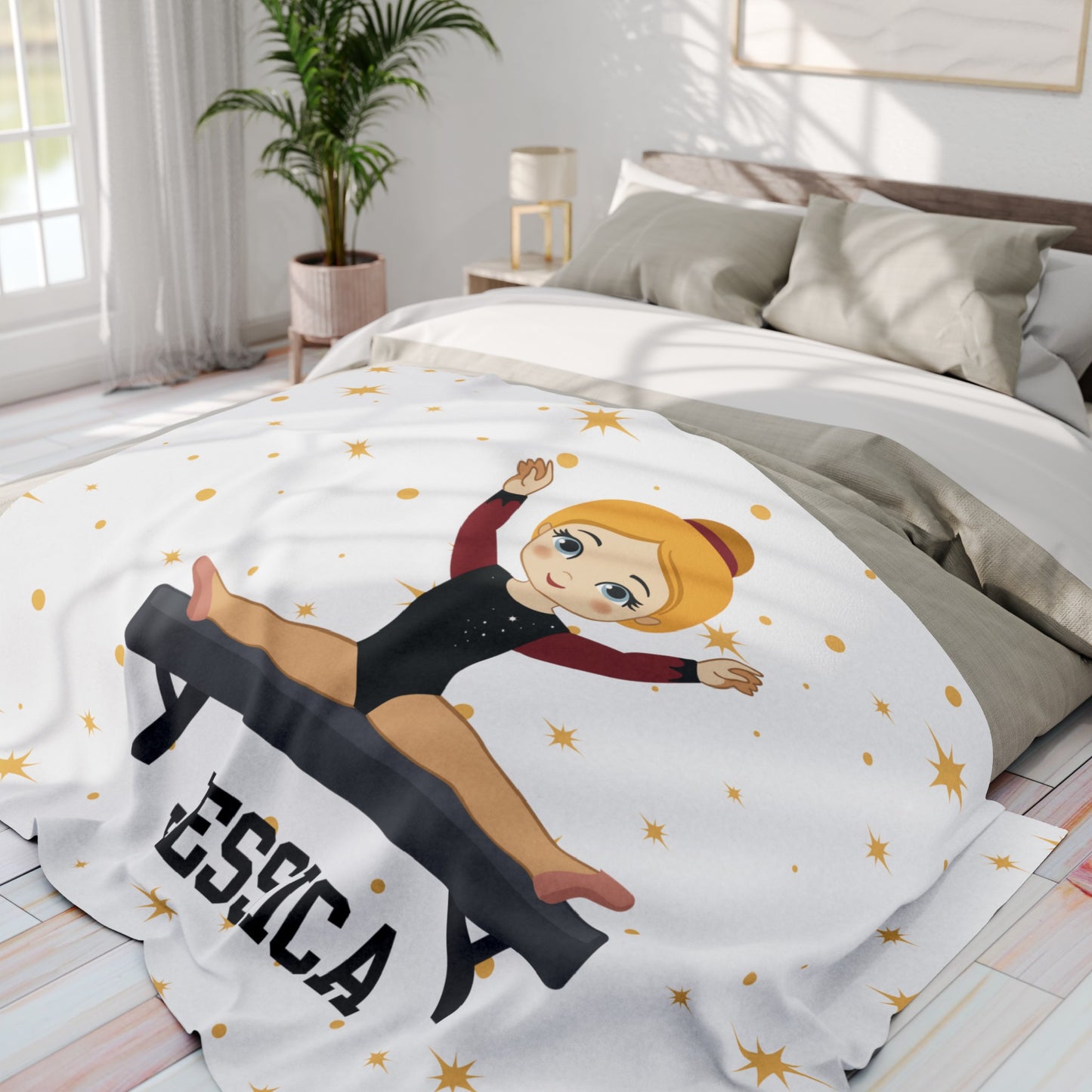 Personalized Gymnast Blanket Gymnastics Gifts For Girls
