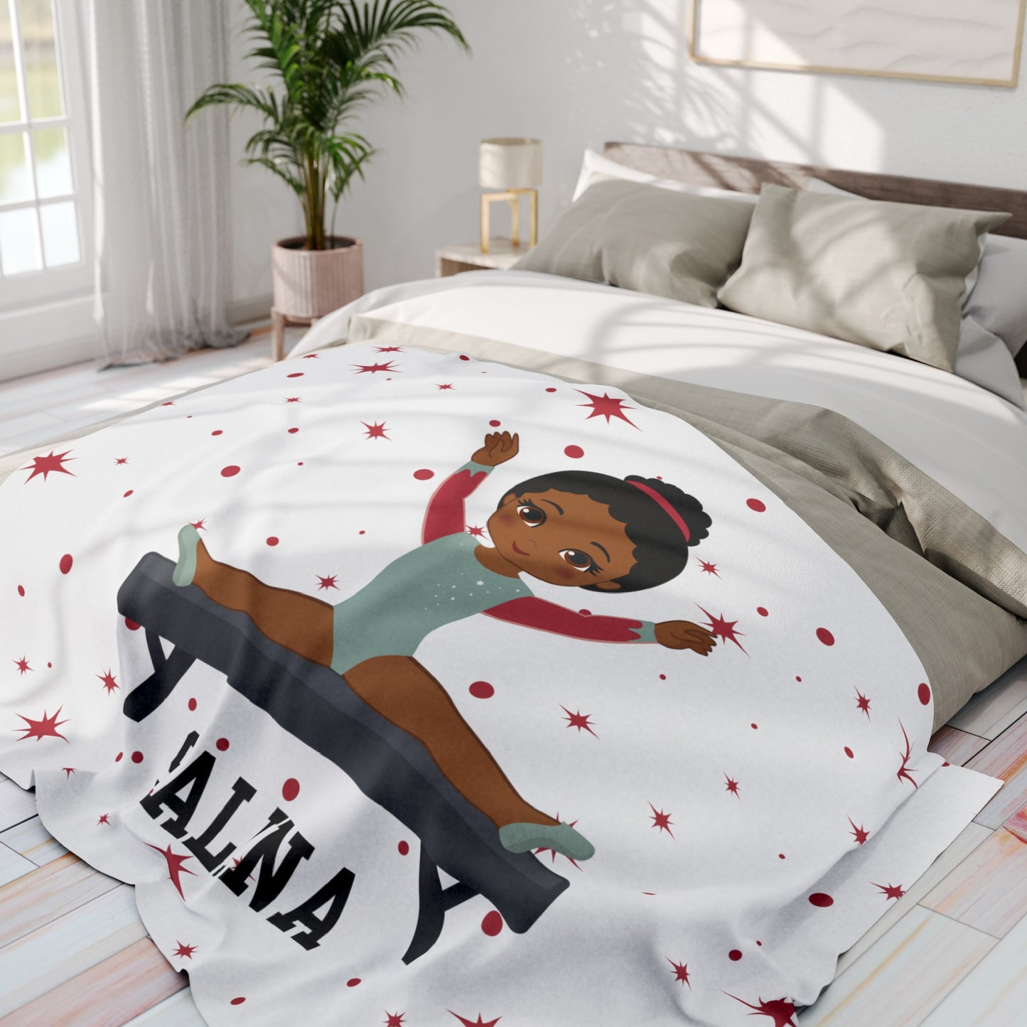 Personalized Gymnast Blanket Gymnastics Gifts For Girls