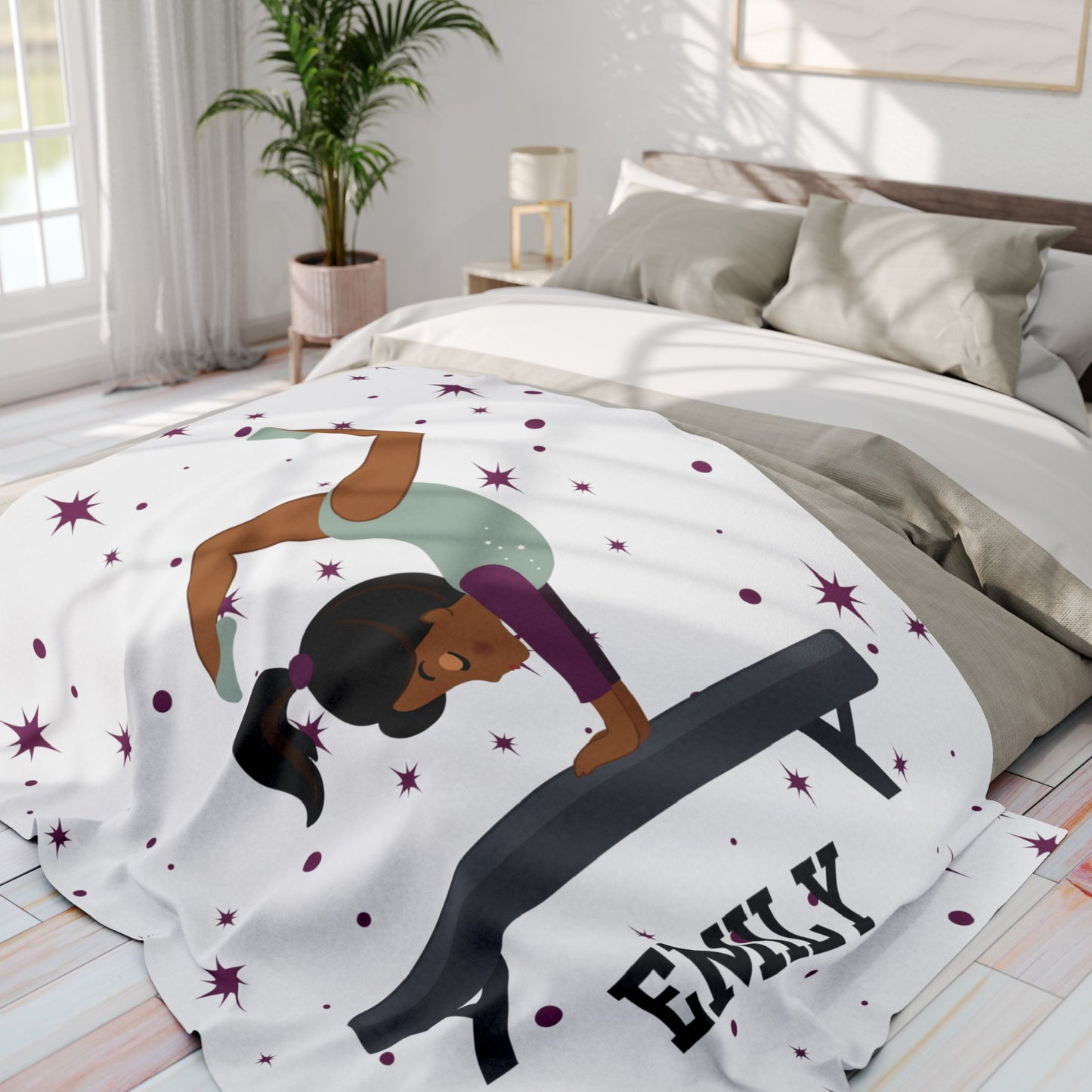 Personalized Gymnast Blanket Gymnastics Gifts For Girls
